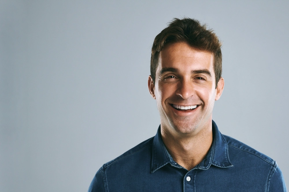 Close-up portrait of a smiling patient